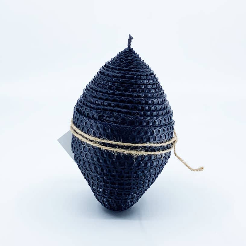 Natural bee wax handmade egg shape candle H14-1