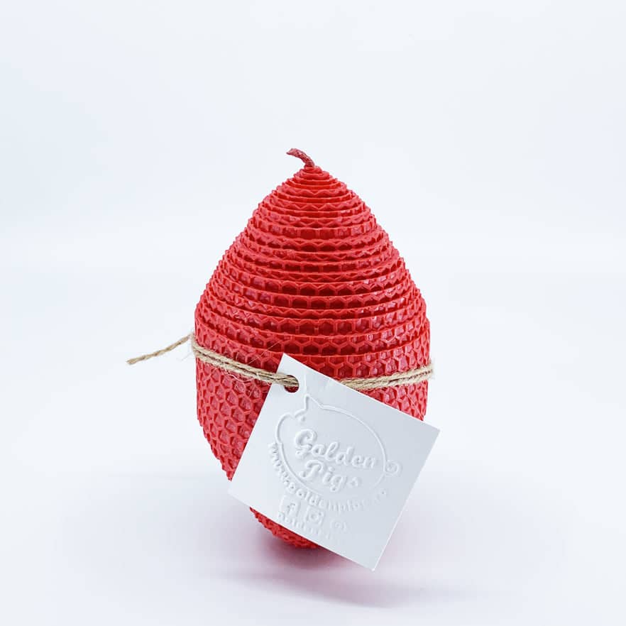 Natural bee wax handmade egg shape candle H14-5