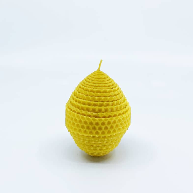 Natural bee wax handmade egg shape candle H9-0
