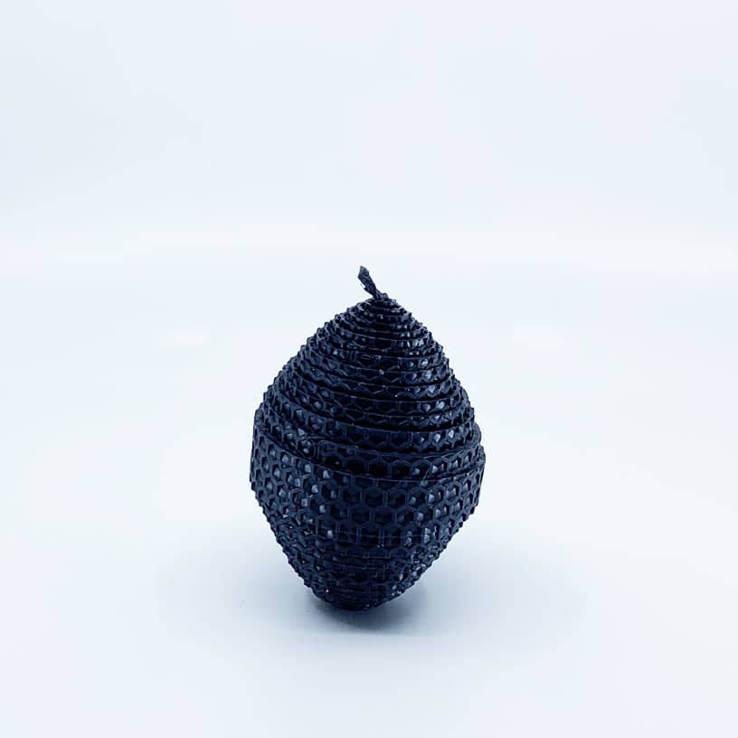 Natural bee wax handmade egg shape candle H9-1