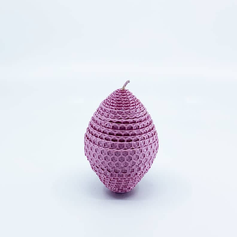 Natural bee wax handmade egg shape candle H9-2