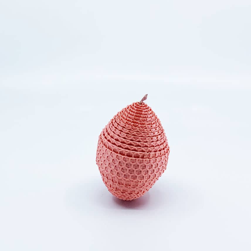 Natural bee wax handmade egg shape candle H9-3