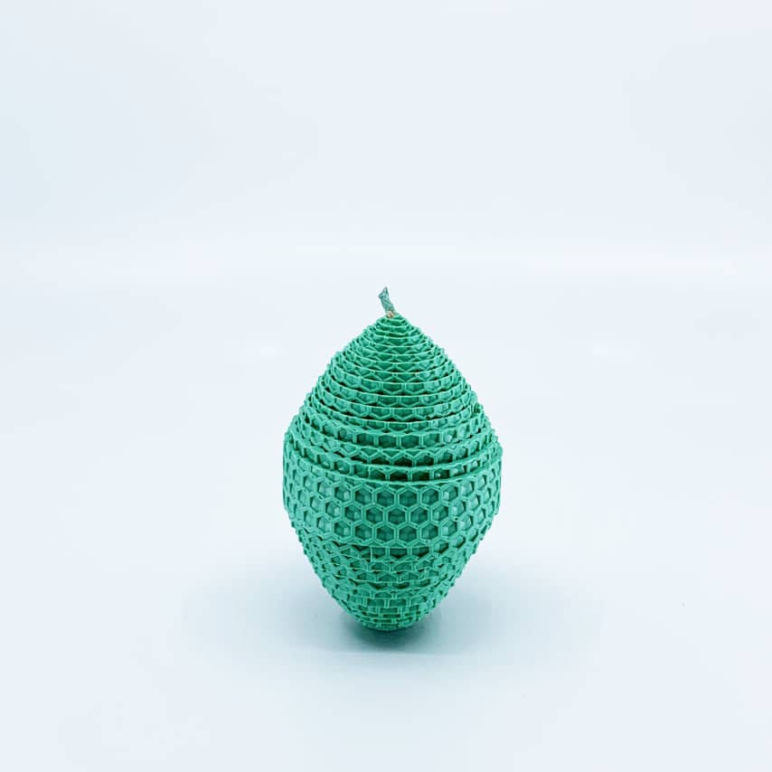Natural bee wax handmade egg shape candle H9-4