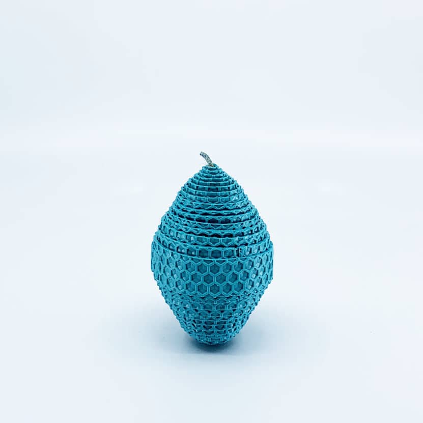 Natural bee wax handmade egg shape candle H9-6