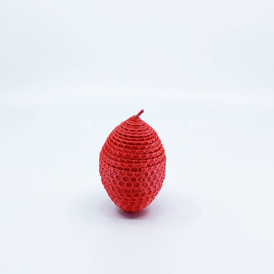 Natural bee wax handmade egg shape candle H9-5
