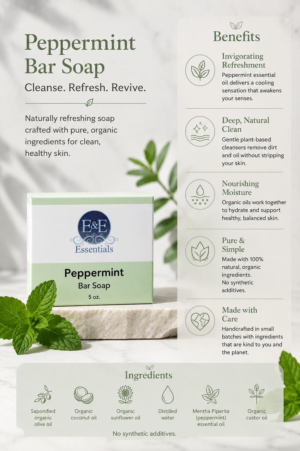 Peppermint Bar Soap-1