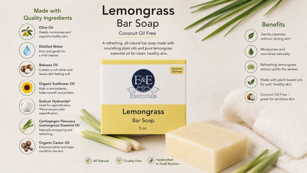 Lemongrass Bar Soap (Coconut Oil Free)-1