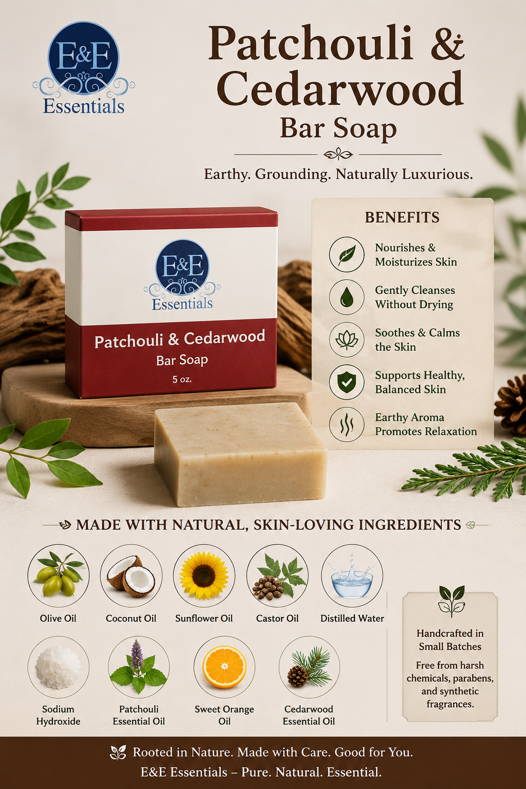 Patchouli & Cedarwood Bar Soap-1