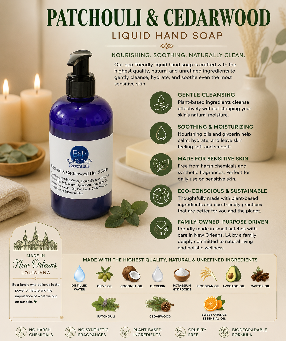 Patchouli & Cedarwood Liquid Hand Soap-1