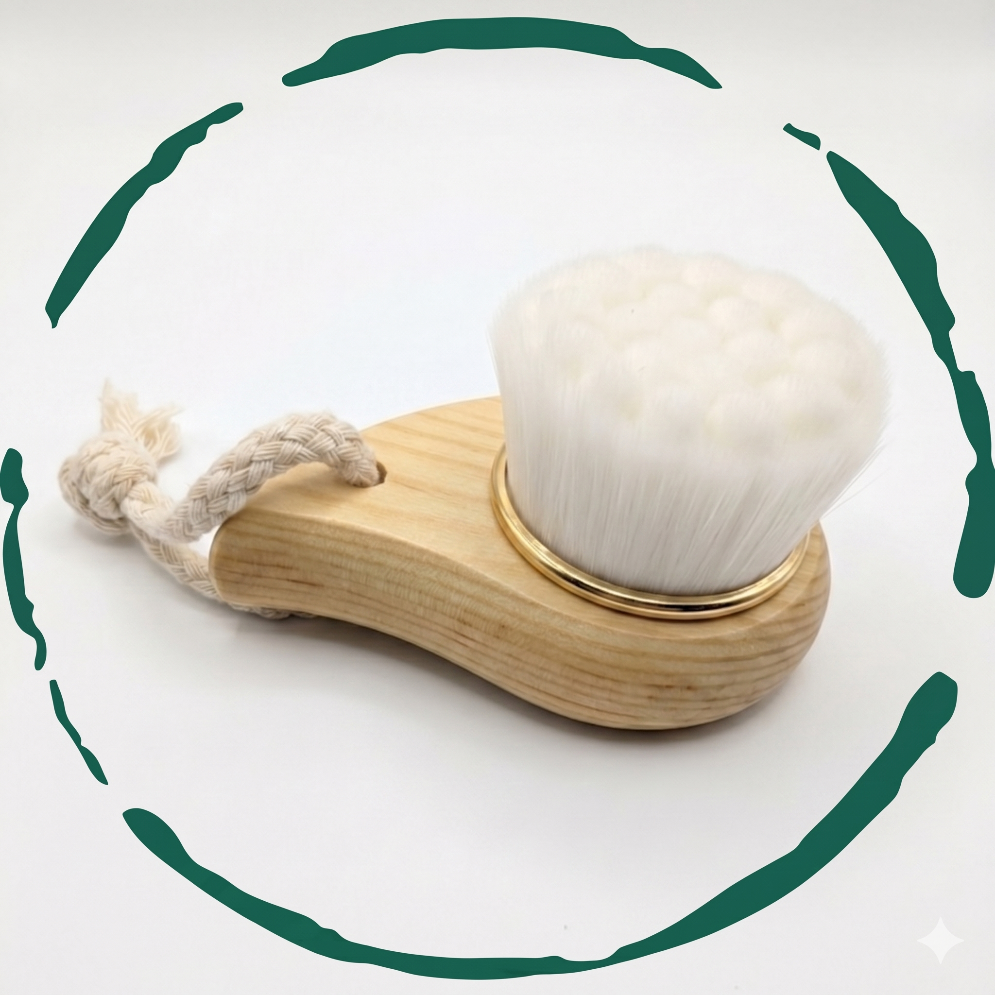 Facial Brush with Bamboo Handle-0