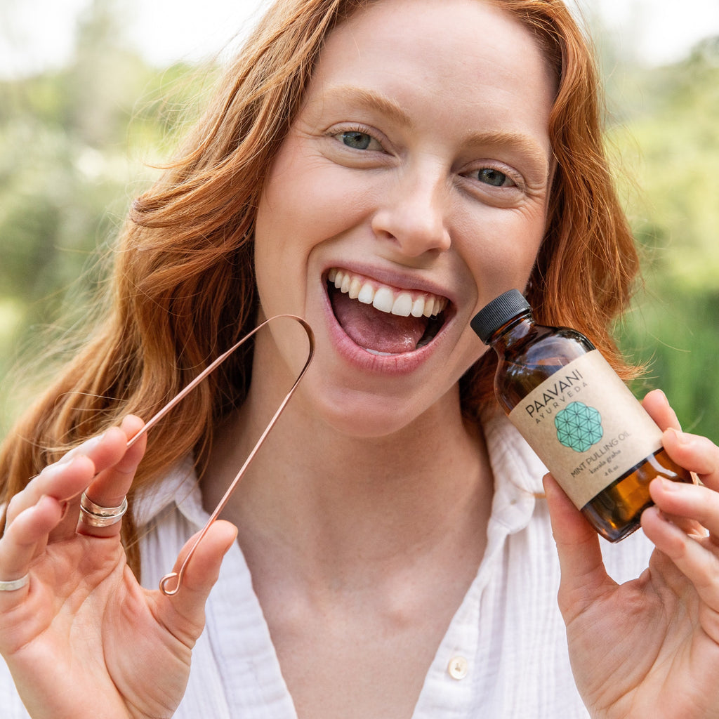 Mint Oral Care Ritual | Ayurvedic Oil Pulling & Tongue Cleaning-2