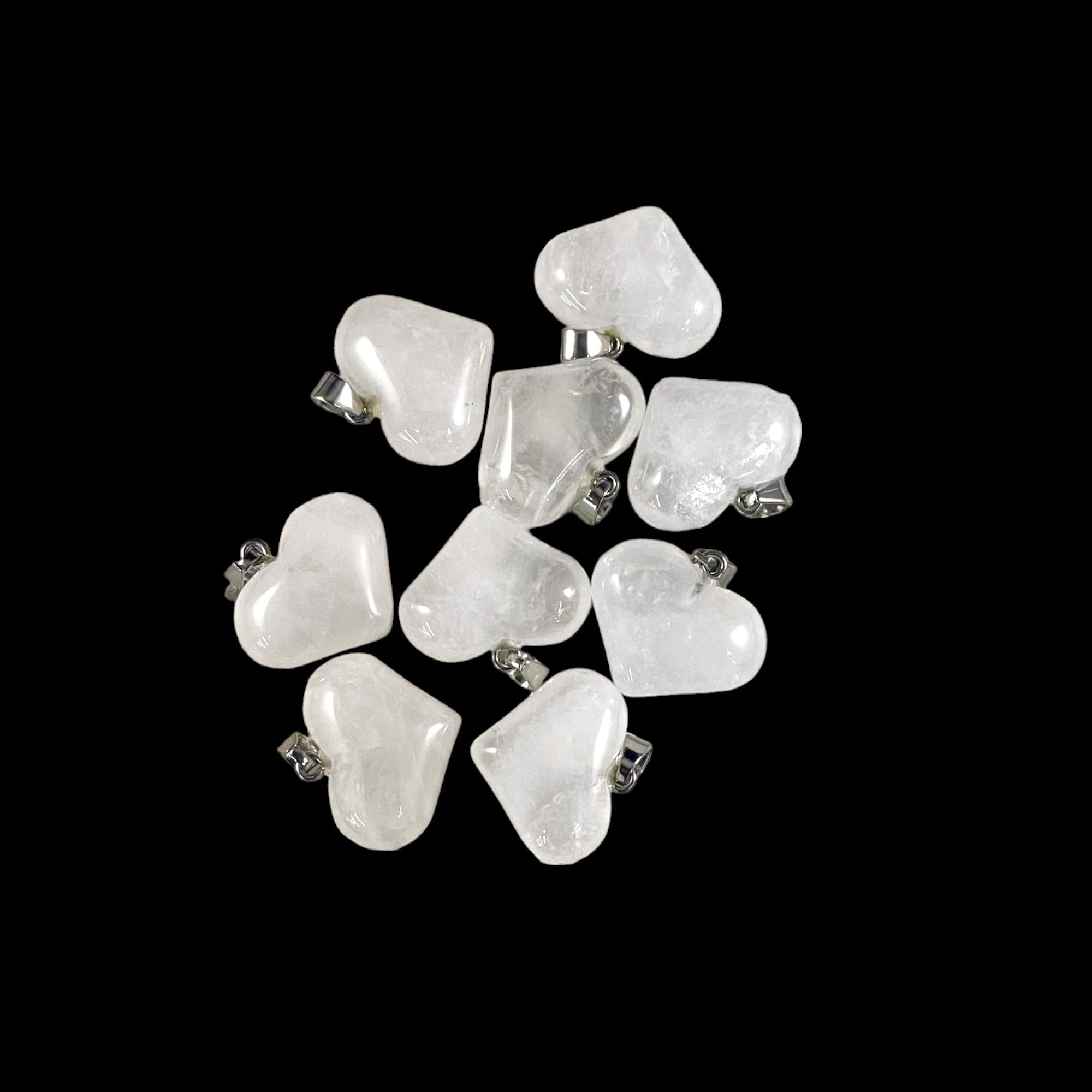 Crystal Quartz 25x20mm Heart Pendant-2