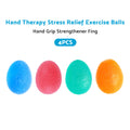 Hand Therapy Stress Relief Exercise Balls Set 4x Suitable for Hand Grip Strength