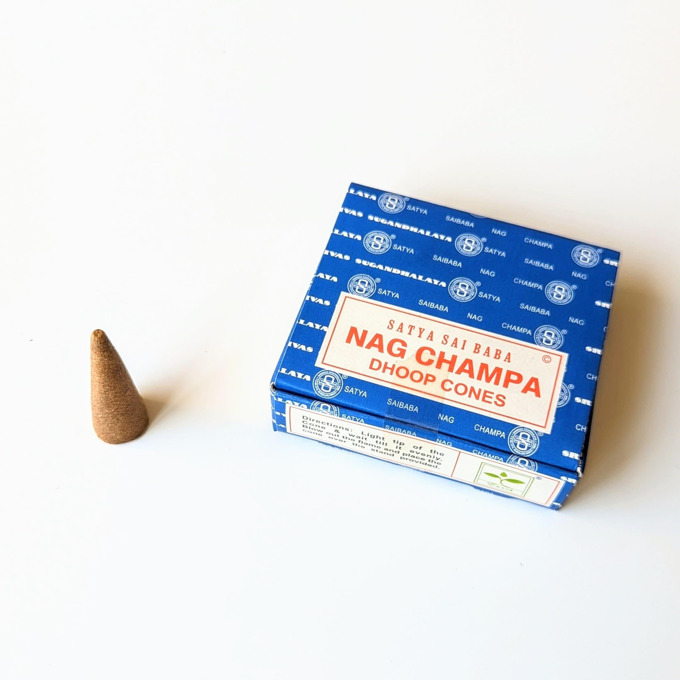 Incense Nag Champa - Satya | Box of 12 cones including holder-0
