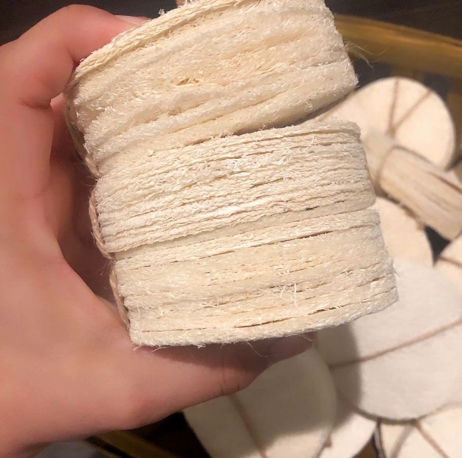 10-Pack Natural Loofah Pads-4