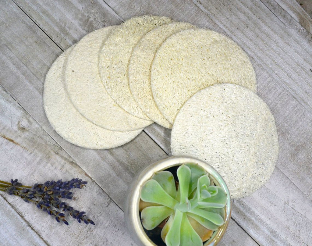 10-Pack Natural Loofah Pads-2